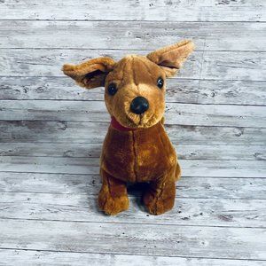 Plush Appeal Home of Mardi Gras 12” Sitting Brown Plush Puppy Dog Stuffed Animal